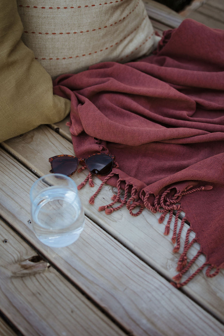 Plum Stonewashed Towel