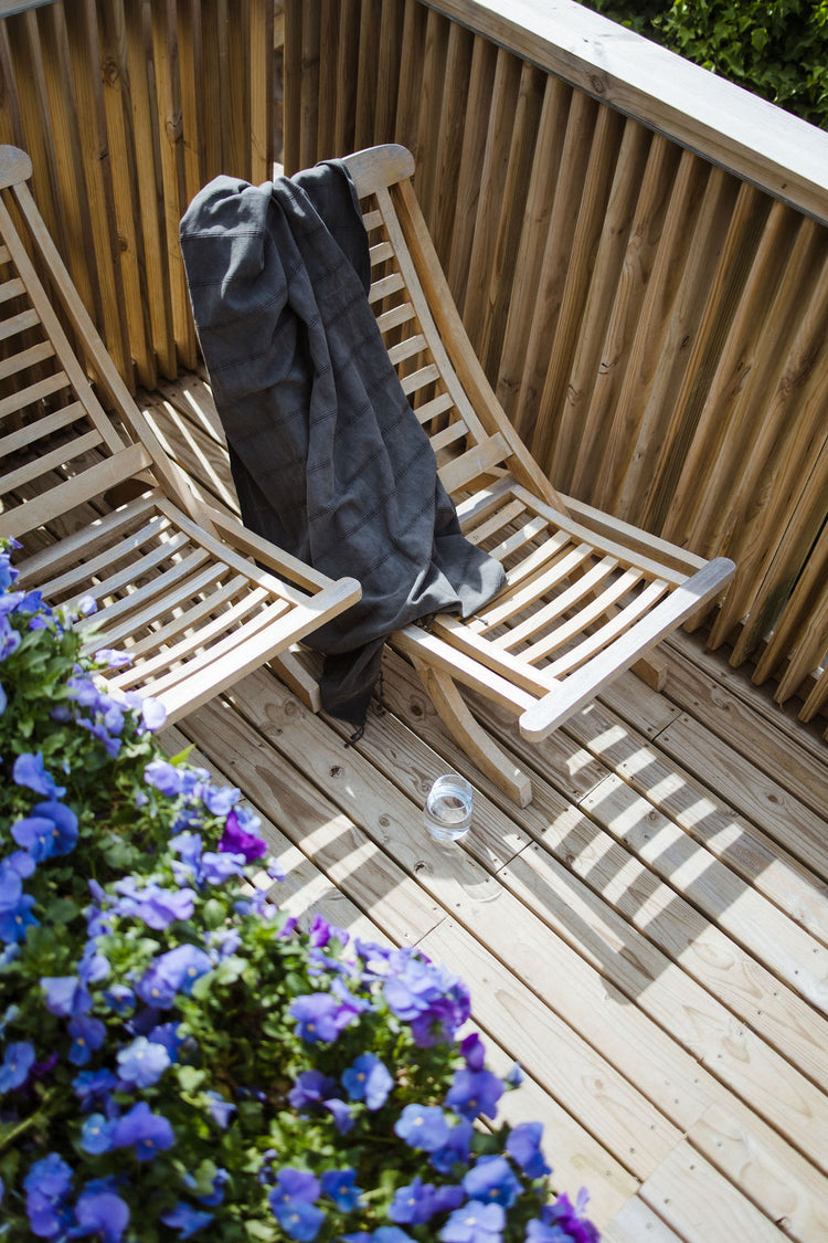 Black Stonewashed Towel