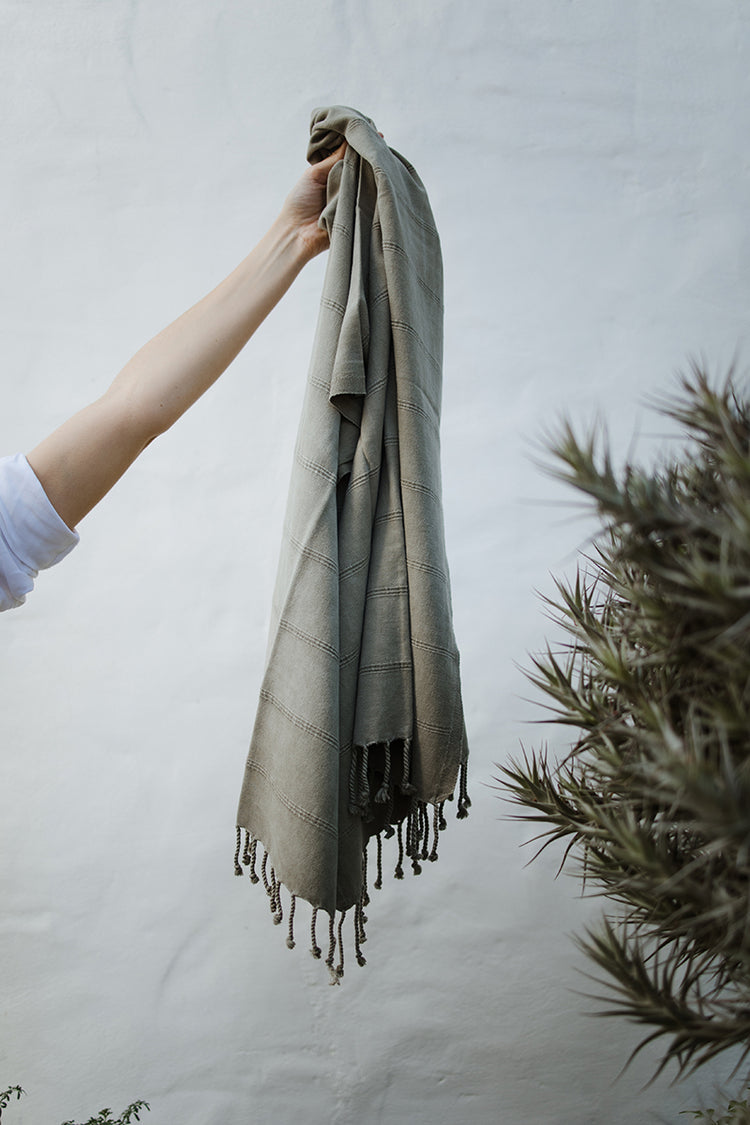 Khaki Stonewashed Towel